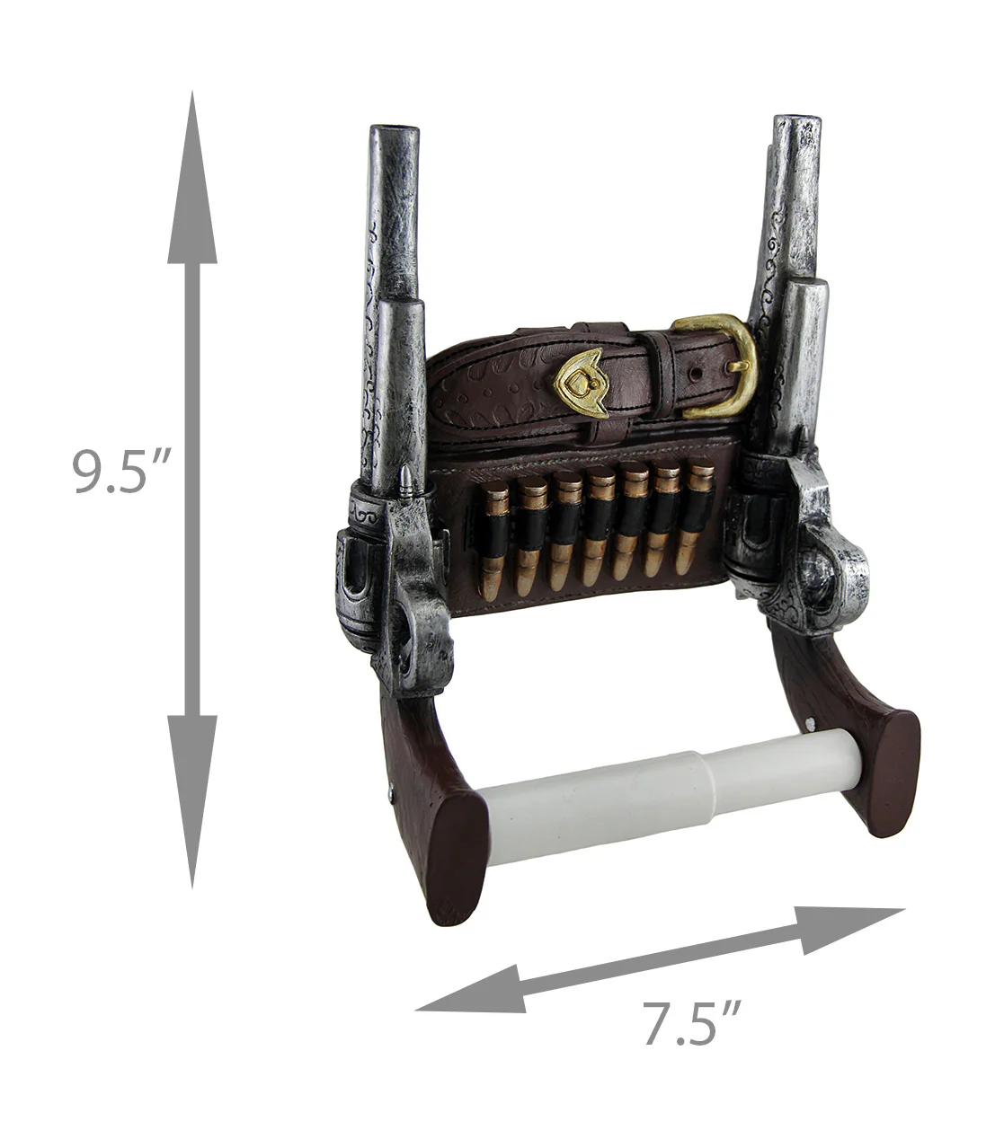 Wipe of the Wild West Rustic Double Six Shooter Cowboy Toilet Paper Roll Holder Western Bathroom Decor - Image 8