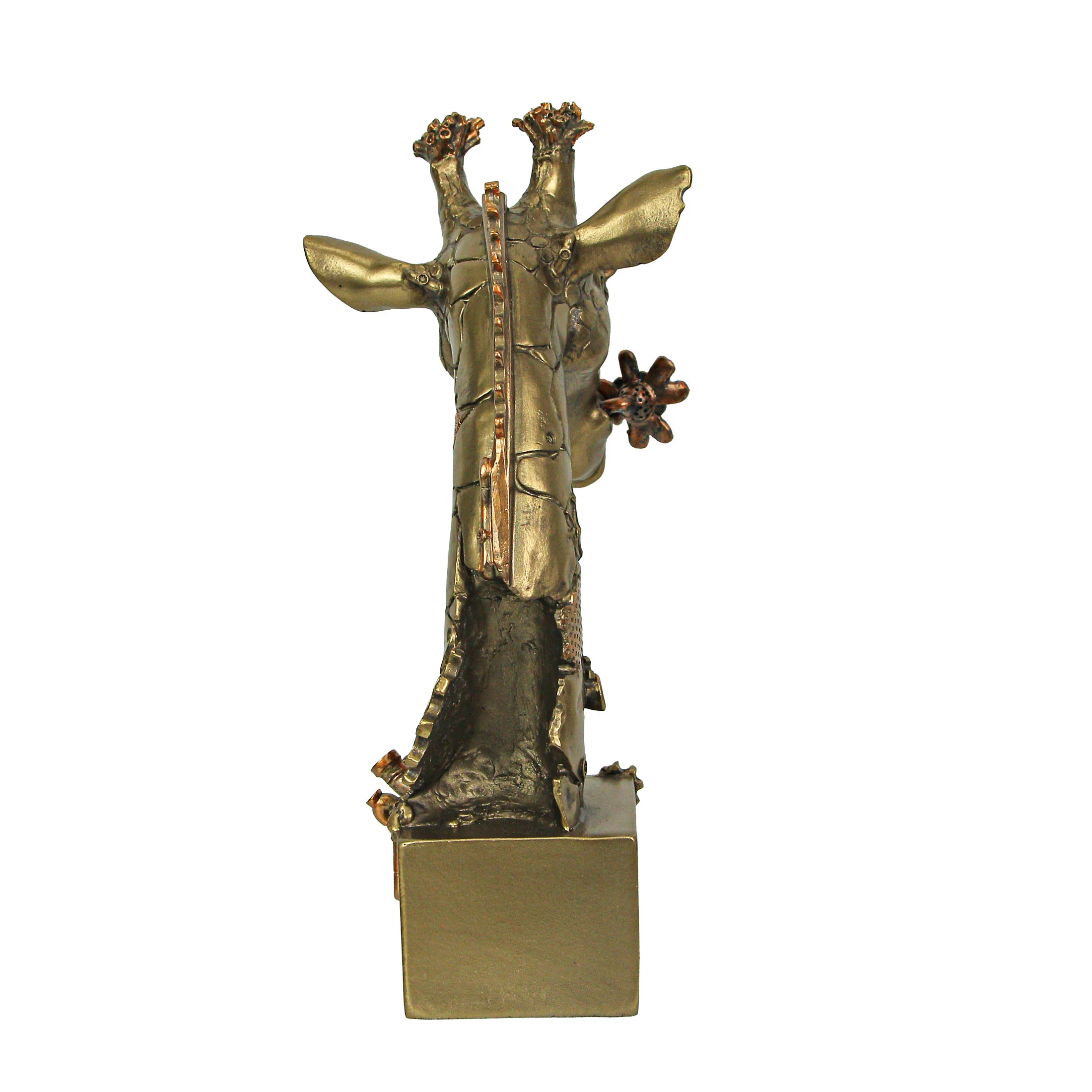 Resin Bronze Finish Steampunk Giraffe Sculpture Home Decor Statue Figurine Art - Image 5