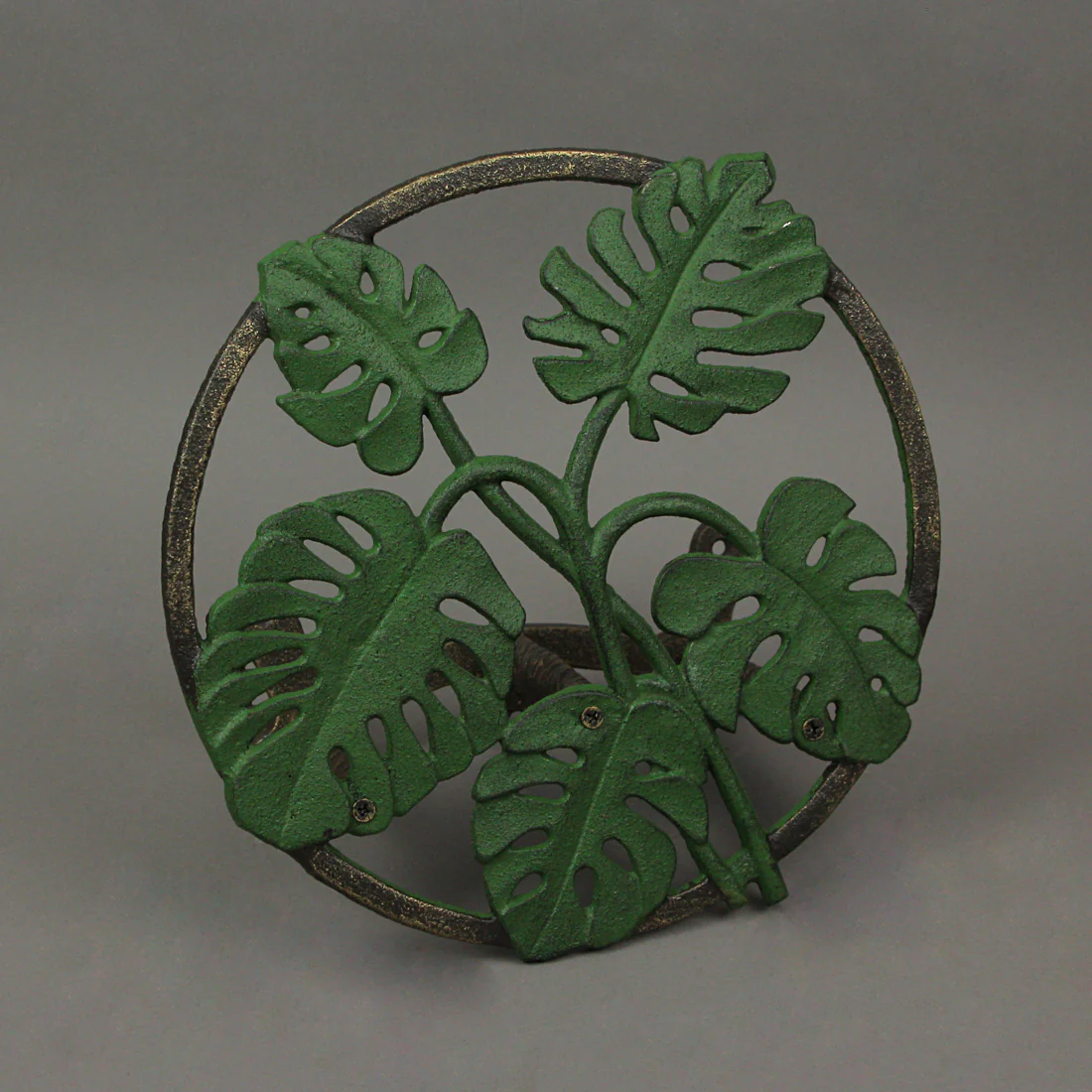 Tropical Leaf Hanging Cast Iron Decorative Wall Mounted Garden Hose Holder - Image 11