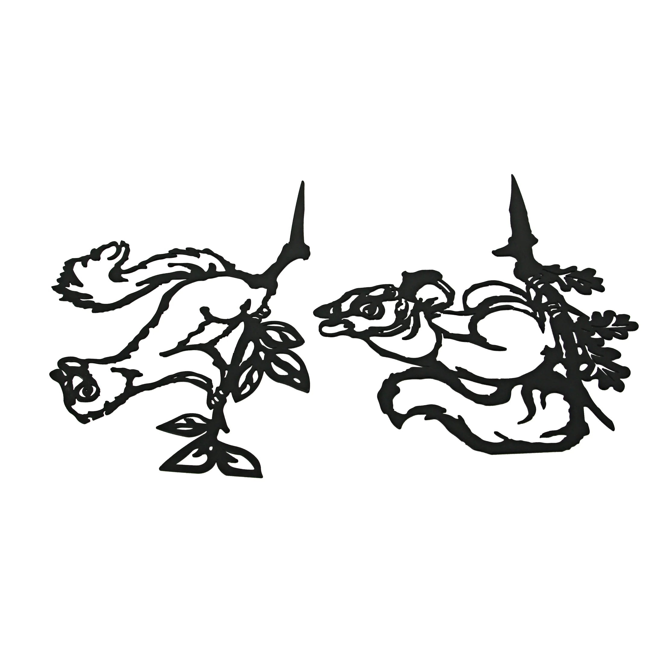 Set of 2 Black Metal 11 Inch Squirrel Tree Stakes Outdoor Yard Art Home Garden Fence Decor - Image 7